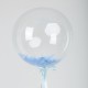 Шар-сфера Bubble с голубыми перьями 61 см.