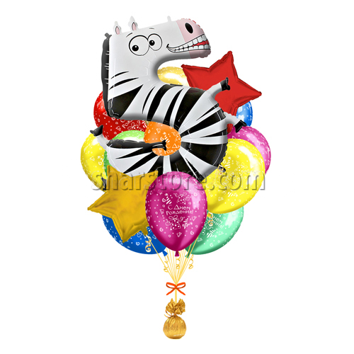 Букет шаров «Веселый День рождения»