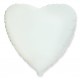 Шар сердце белый 46 см.