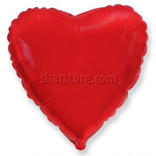 Шар сердце красный 46 см.