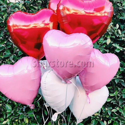 Шар сердце розовый 46 см.