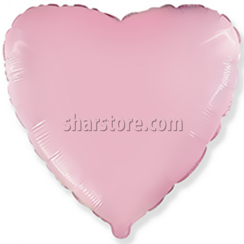 Шар сердце розовый 81 см.
