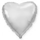 Шар сердце серебро 46 см.