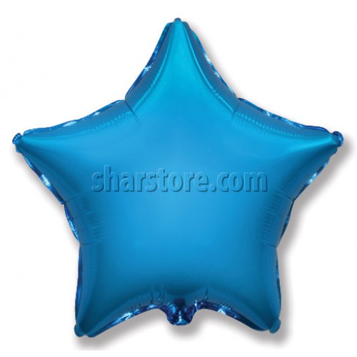 Шар звезда синий 46 см.