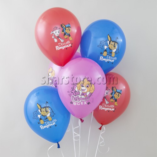 Облако шариков «Щенячий патруль: Ура, День Рождения!»